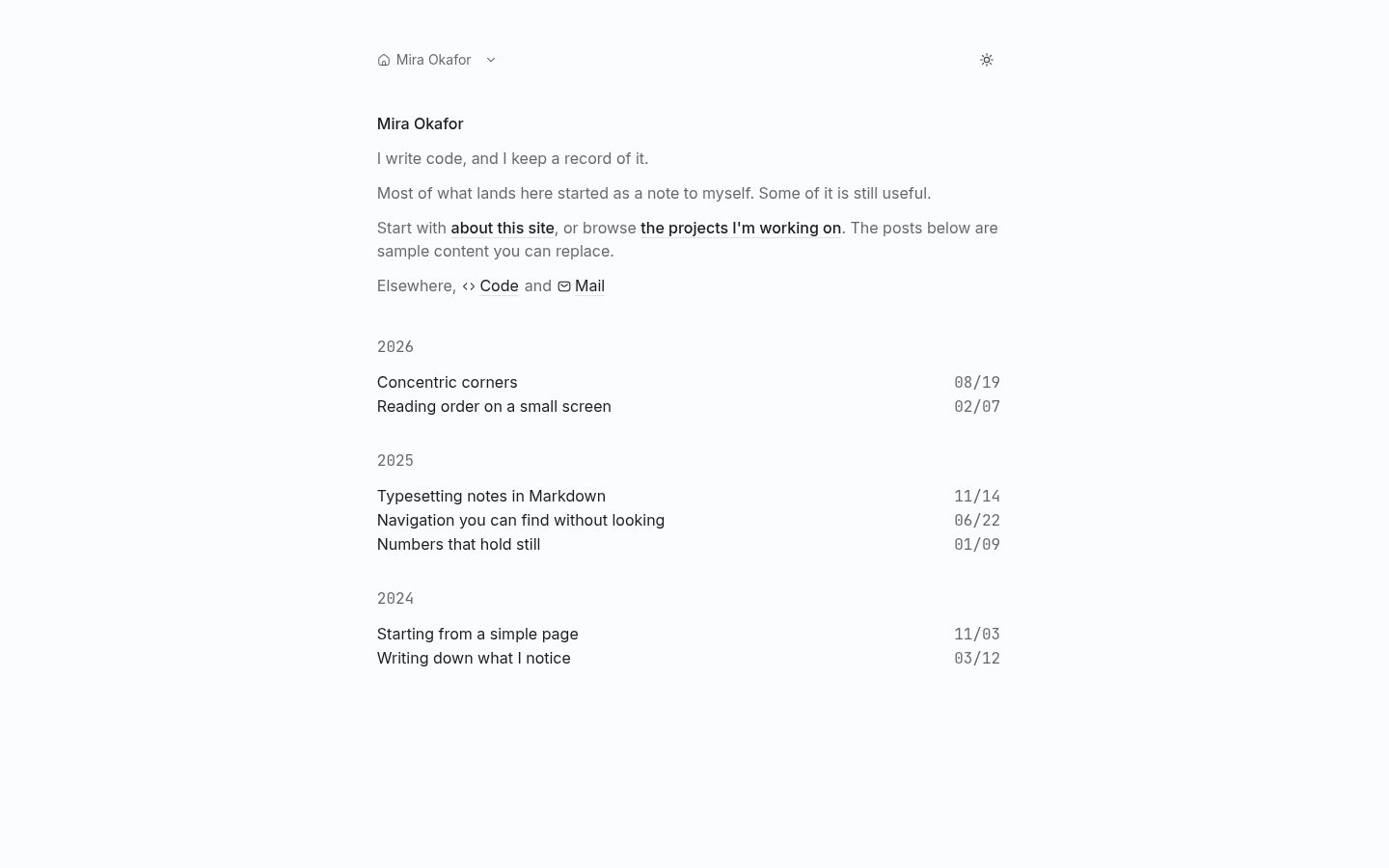 Personal Blog